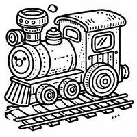 Toy train locomotive coloring