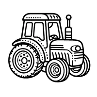 Tractor for kids coloring page | Toupty.com