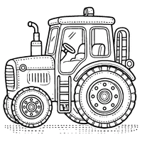 Very beautiful tractor coloring page | Toupty.com