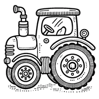 Farm tractor coloring page | Toupty.com