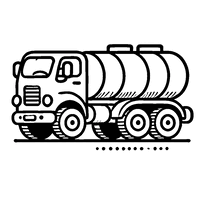 Fuel Tanker Truck Coloring Page