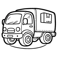 Delivery Truck Coloring Page