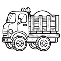 Flatbed Truck Coloring Page