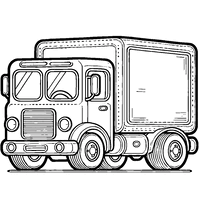 Box Truck Coloring Page