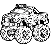 Monster Truck Coloring Page