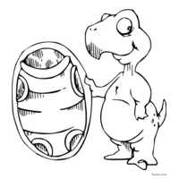 Turtle without shell coloring page