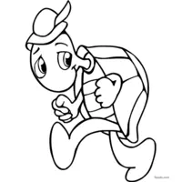 Cute turtle coloring page