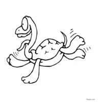 Crazy turtle coloring page