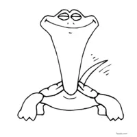 Silly turtle coloring page