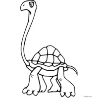 Giraffe turtle coloring page