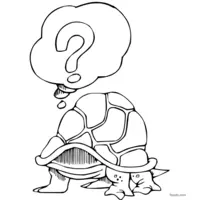 Turtle with hidden head coloring page