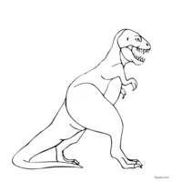 Tyrannosaurus rex drawing to color