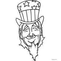 Uncle Sam front view coloring | Toupty.com