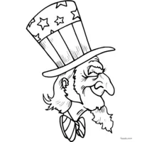 Uncle Sam as Abraham Lincoln coloring | Toupty.com