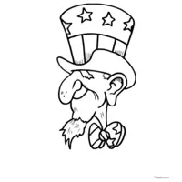 An older Uncle Sam coloring | Toupty.com