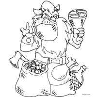 Viking at a feast