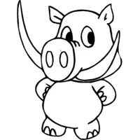 Printable wild boar coloring page 14