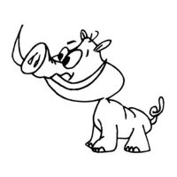 Printable wild boar coloring page 15