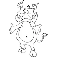 Printable wild boar coloring page 23