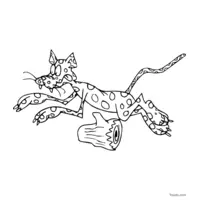 funny wildcat coloring page