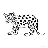 cartoon jaguar coloring page