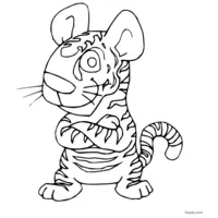 cartoon tiger coloring page