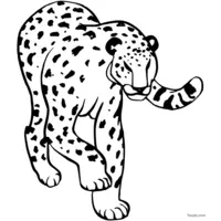 stalking panther coloring page