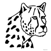 leopard head coloring page