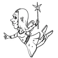 Fairy witch coloring page